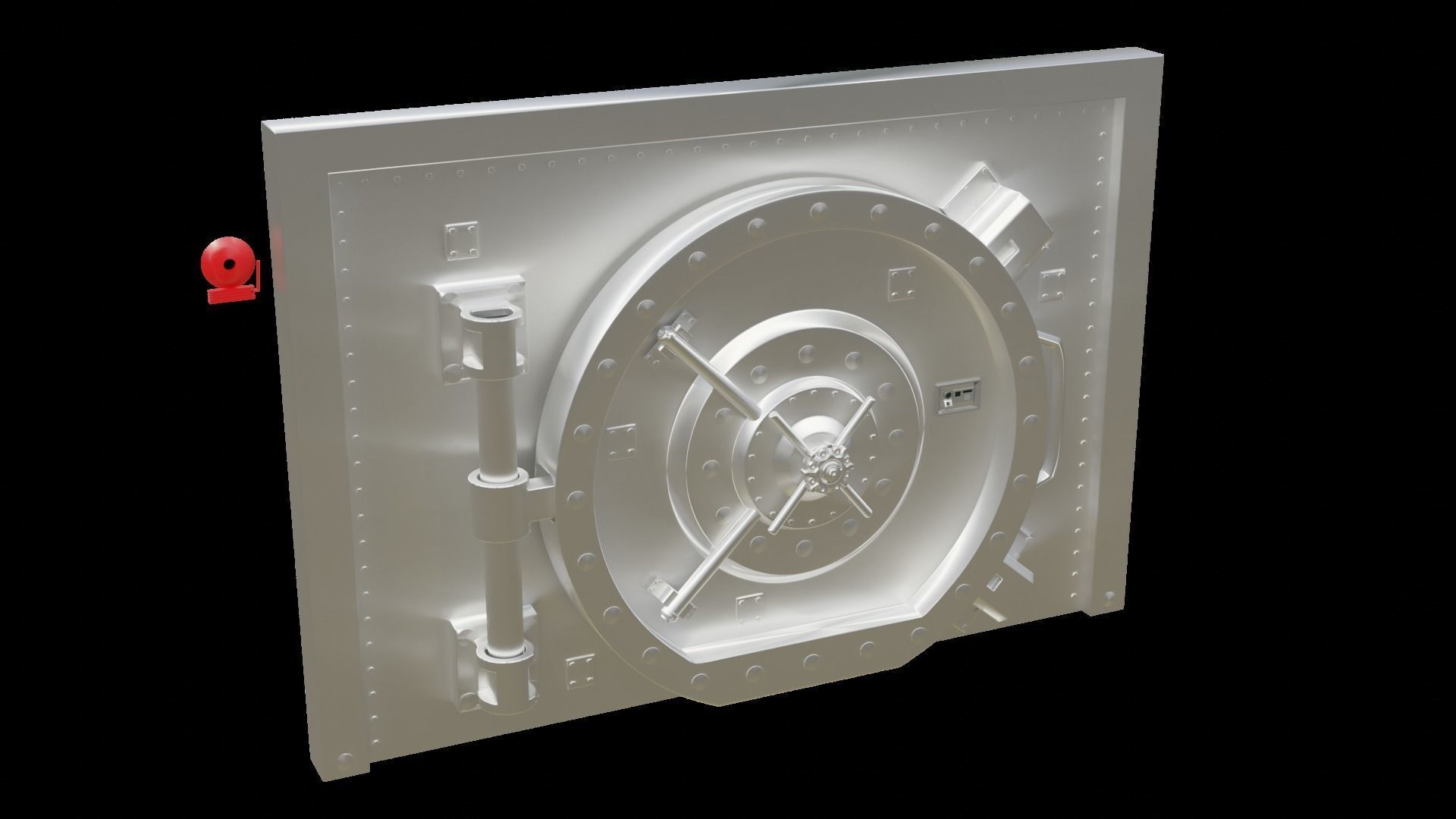 Simple Door Vault 3D model_23
