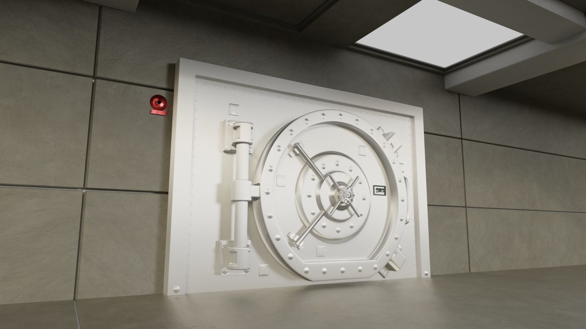 Simple Door Vault 3D model_11