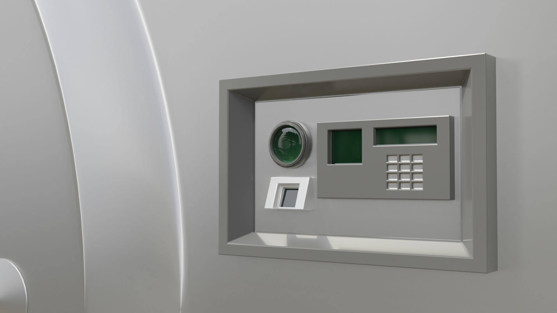 Simple Door Vault 3D model_7