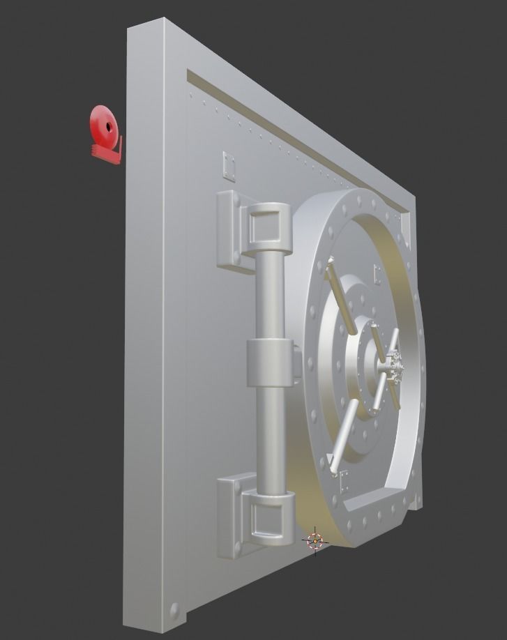 Simple Door Vault 3D model_14