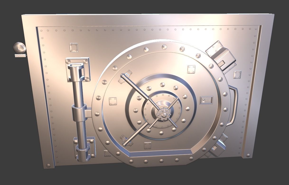 Simple Door Vault 3D model_32