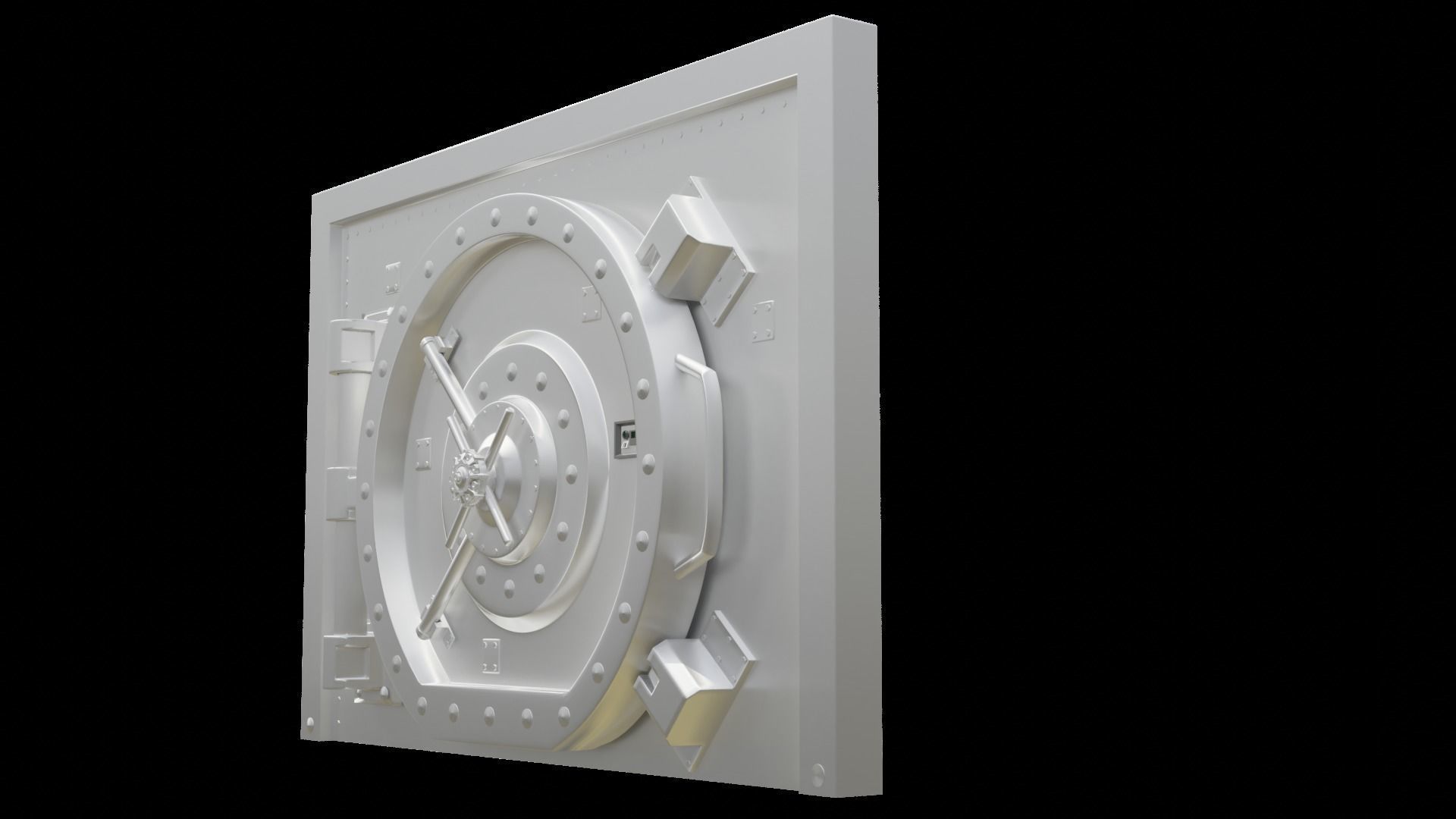 Simple Door Vault 3D model_20