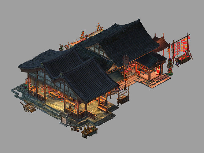 Restaurant-Grocery Store-Lantern 12 3D model