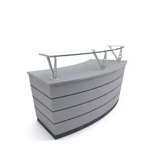 Grey modern table reception desk 12 AM89