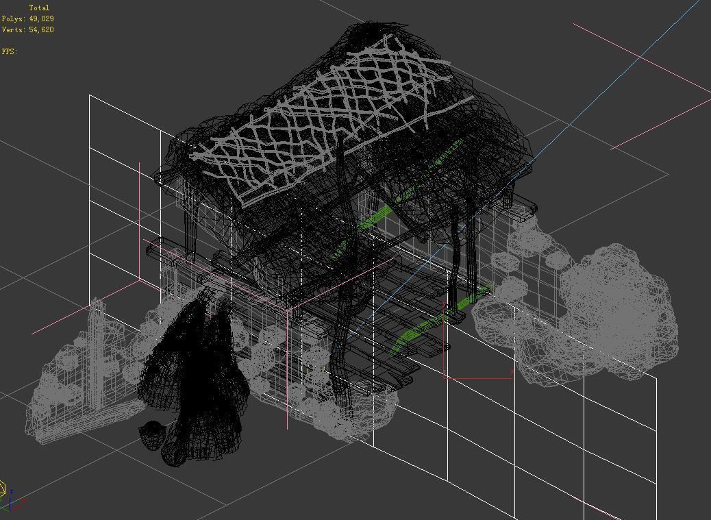 Axe Gang-Mud House-Thatched House 3D model_3