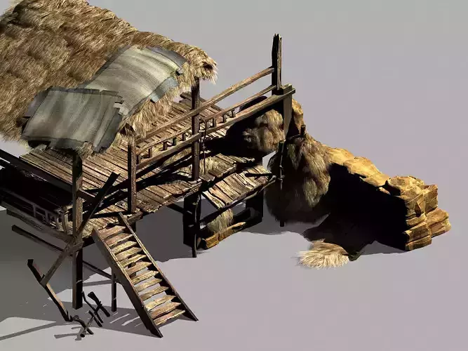 Axe Gang-Rag-Canopy-Wooden Ladder