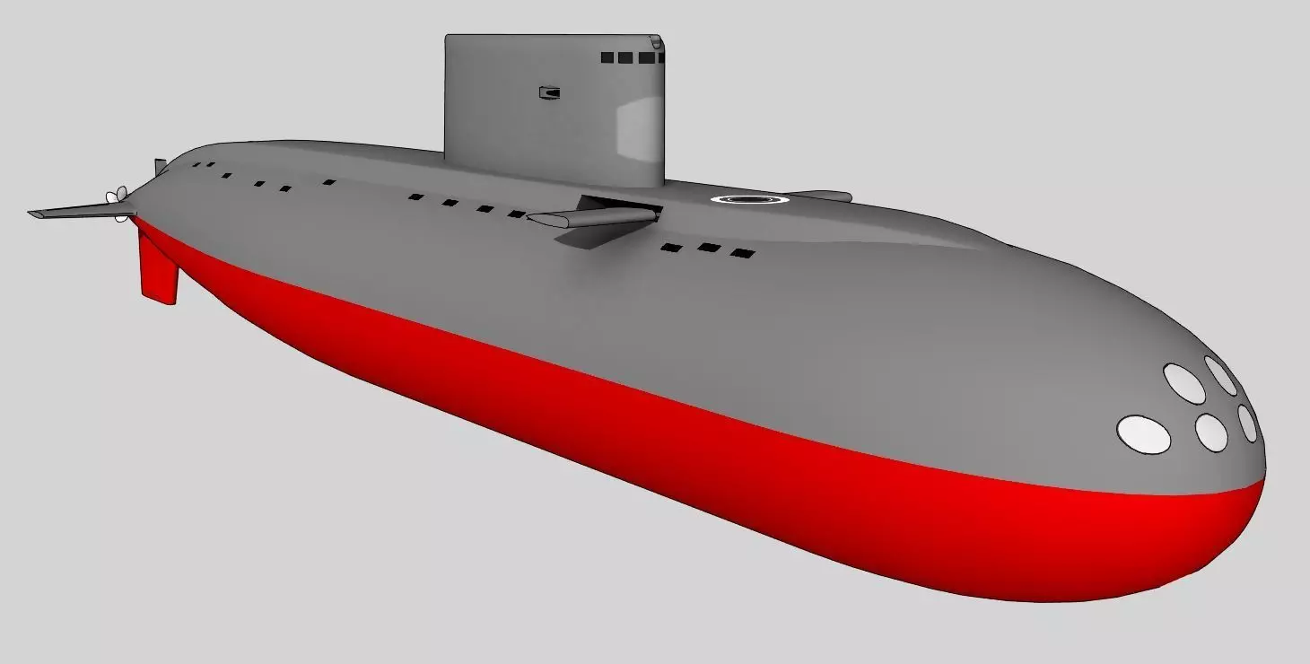 SSK Kilo class Low-poly 3D model_0