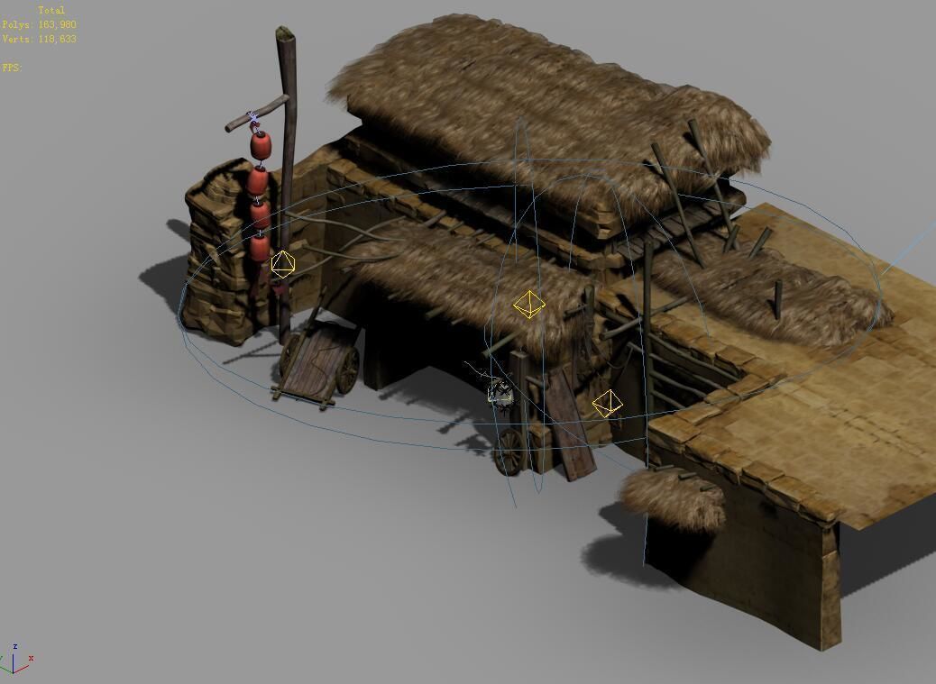 Axe Gang-Desert-Horse Thief Residence 3D model_4