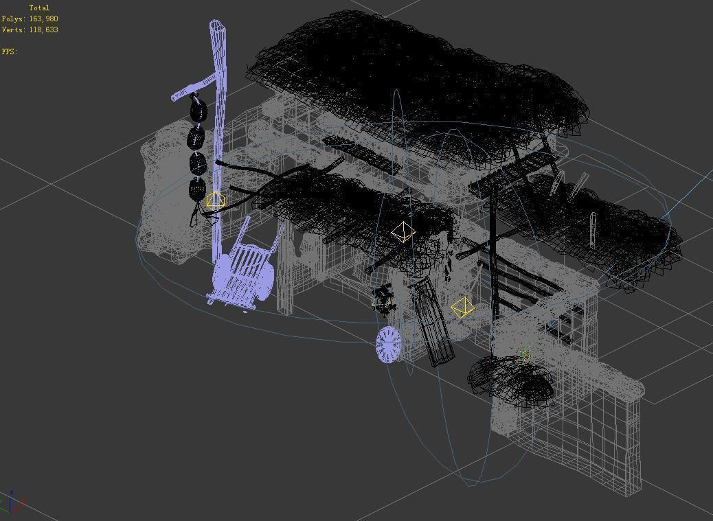 Axe Gang-Desert-Horse Thief Residence 3D model_3