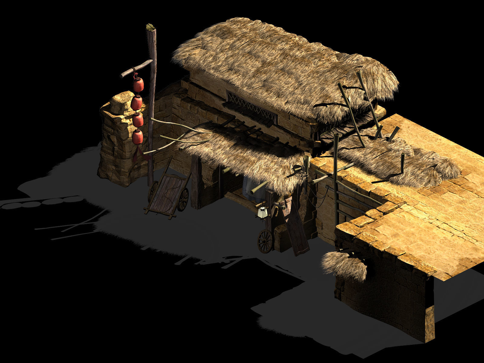 Axe Gang-Desert-Horse Thief Residence 3D model_1