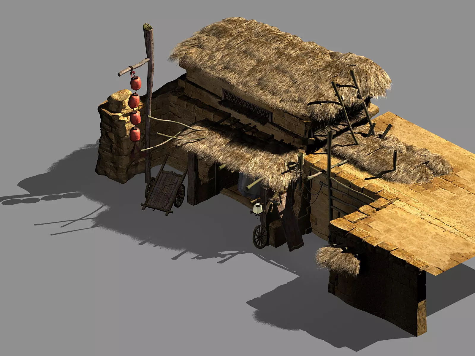 Axe Gang-Desert-Horse Thief Residence 3D model_0