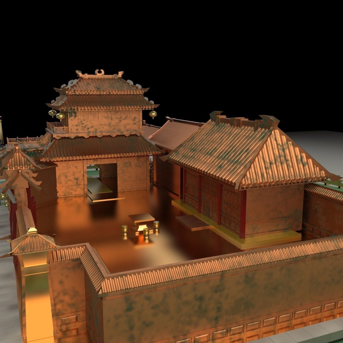 Chinese ancient house 3D model_2