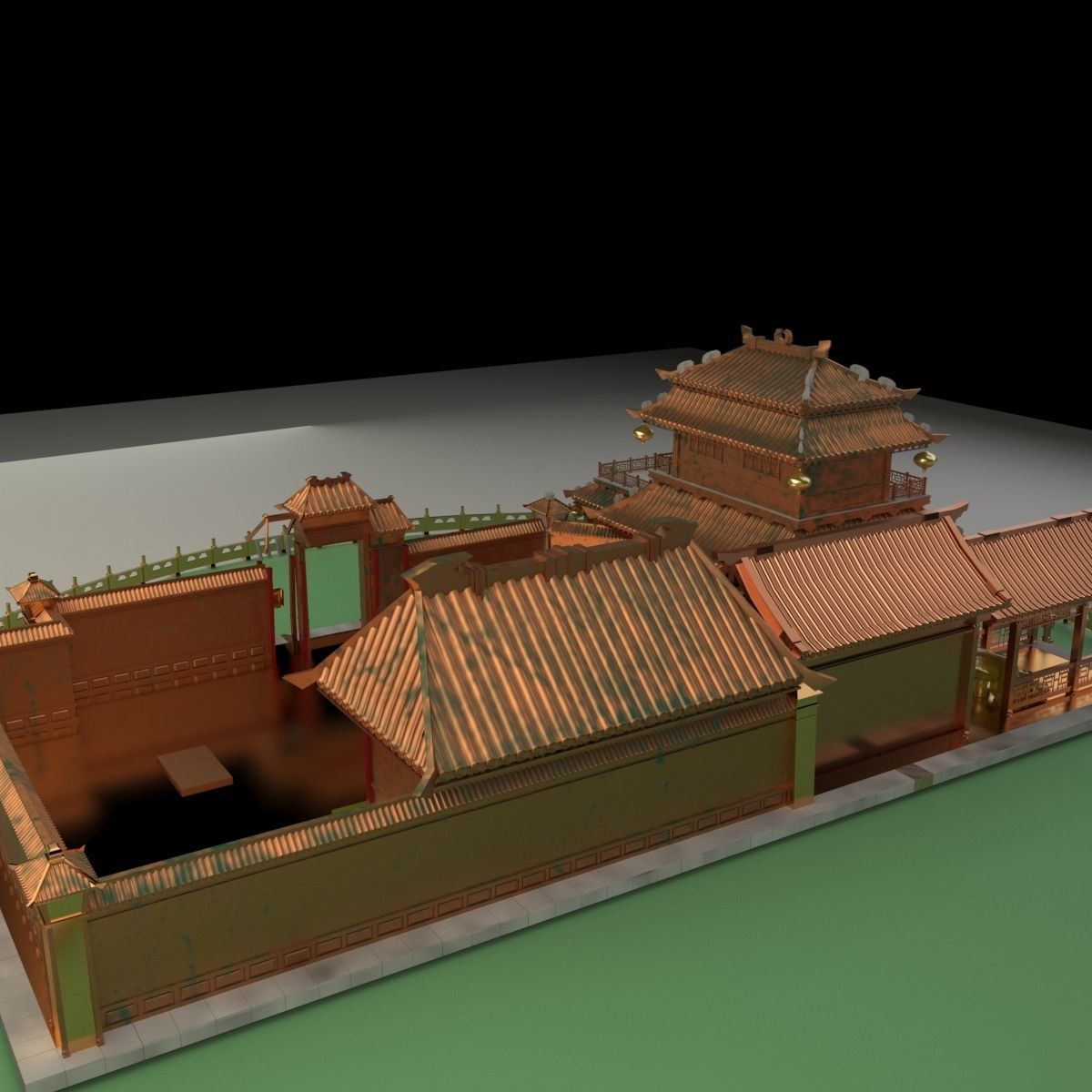 Chinese ancient house 3D model_3