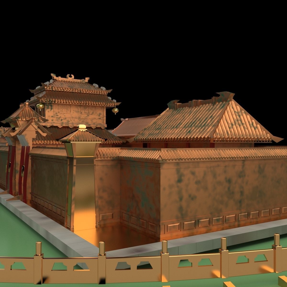 Chinese ancient house 3D model_4