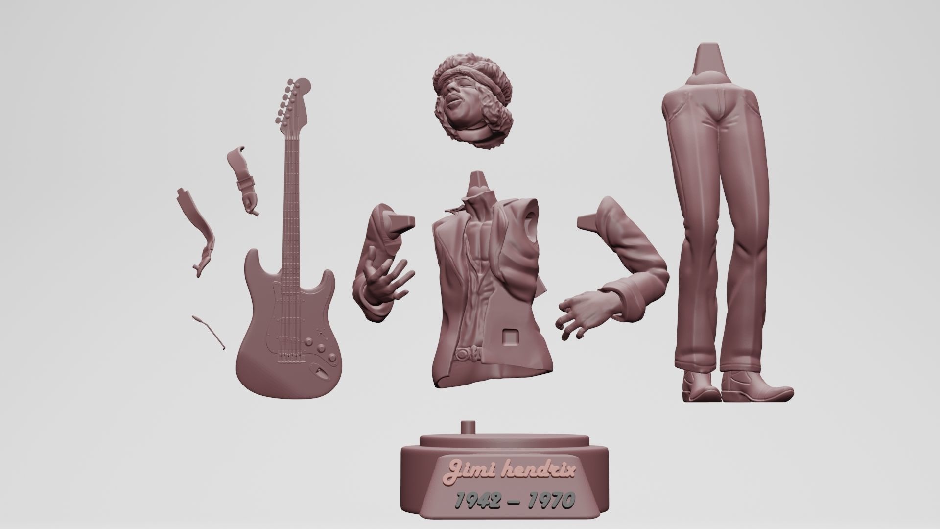 Jimi Hendrix - 3D Printing 3D print model_5