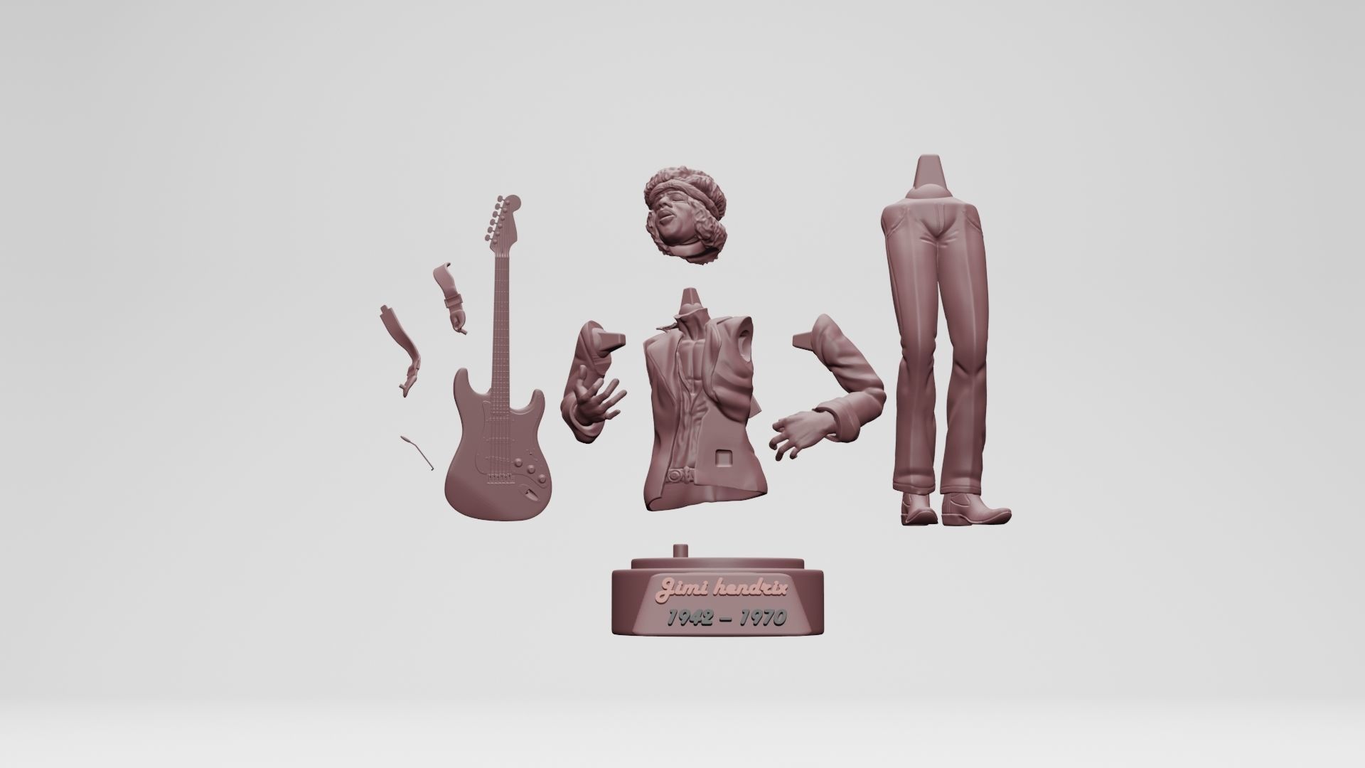 Jimi Hendrix - 3D Printing 3D print model_4
