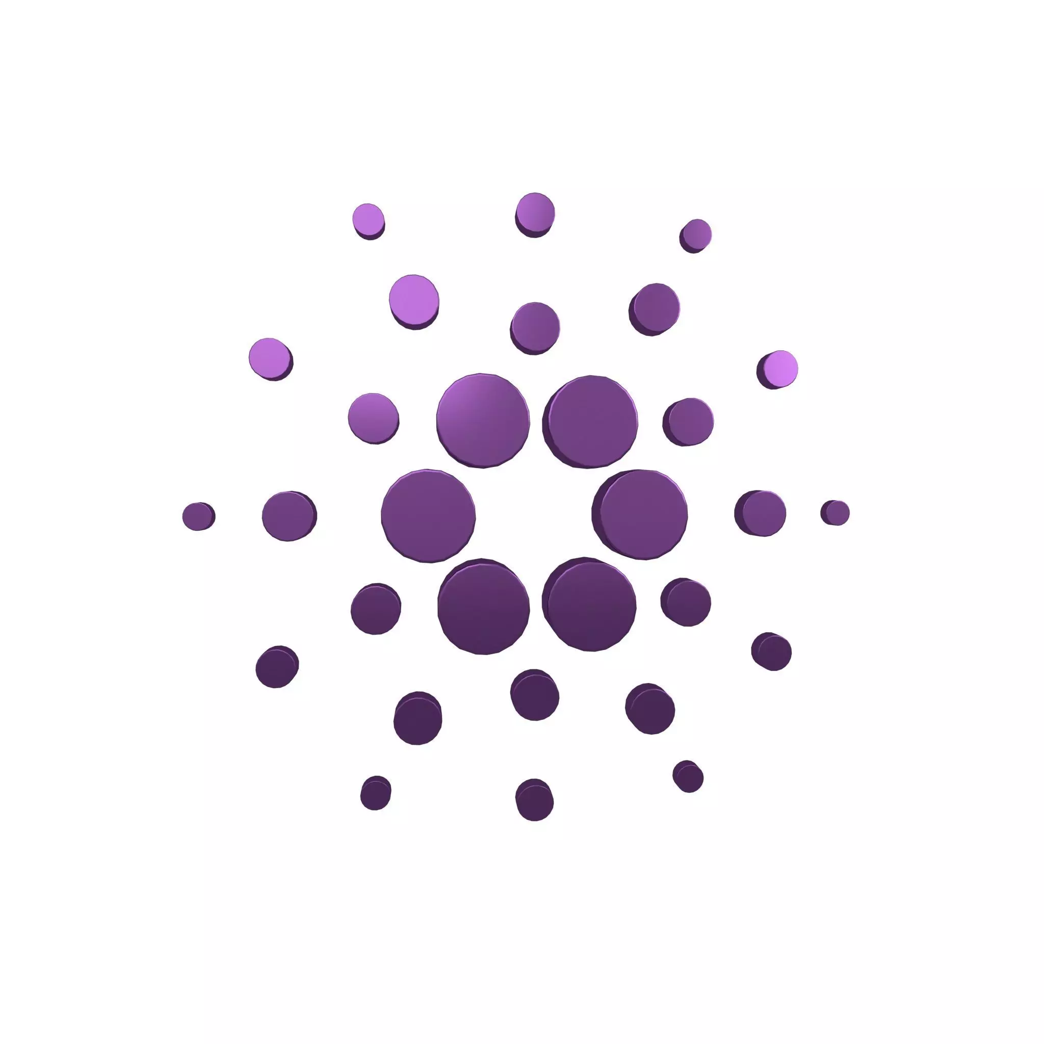 Cardano Coin v1 004 Low-poly 3D model_0