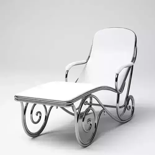 White ornamental retro armchair - armchair 28 am5