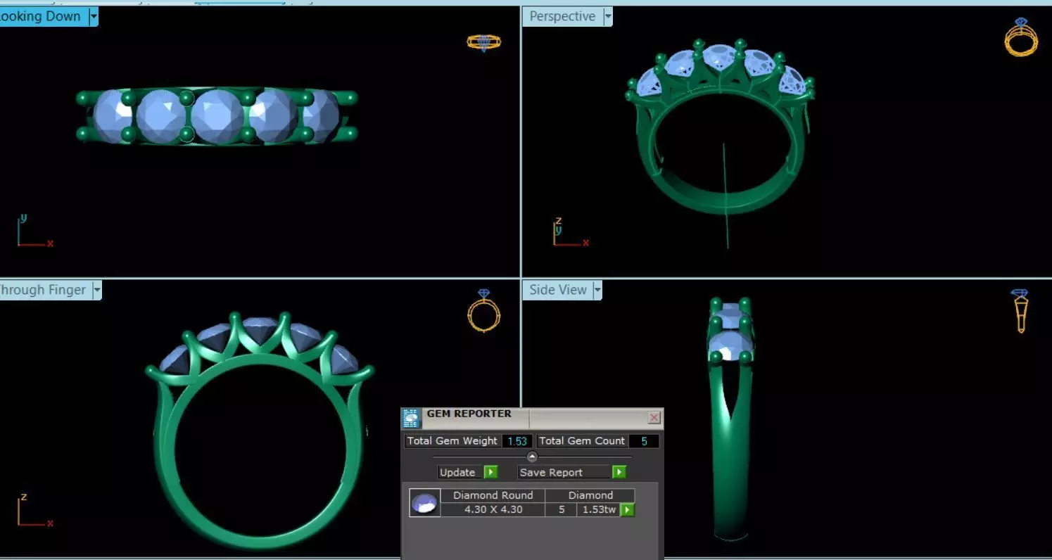 Diamond Ring 3d model  3D model_0