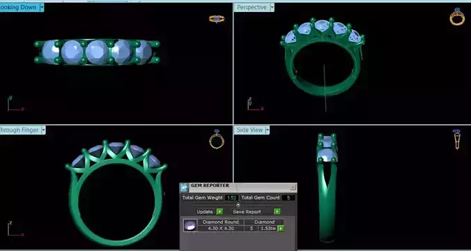 Diamond Ring 3d model 