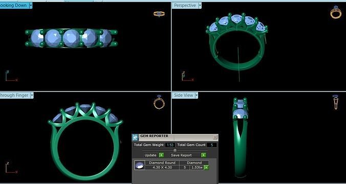 Diamond Ring 3d model  3D model