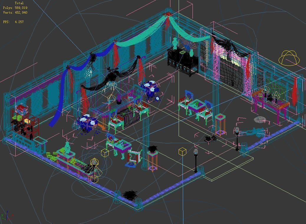 Gao Laozhuang-Front Hall-Interior 02 3D model_3