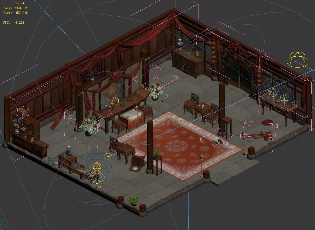 Gao Laozhuang-Front Hall-Interior 02 3D model_4