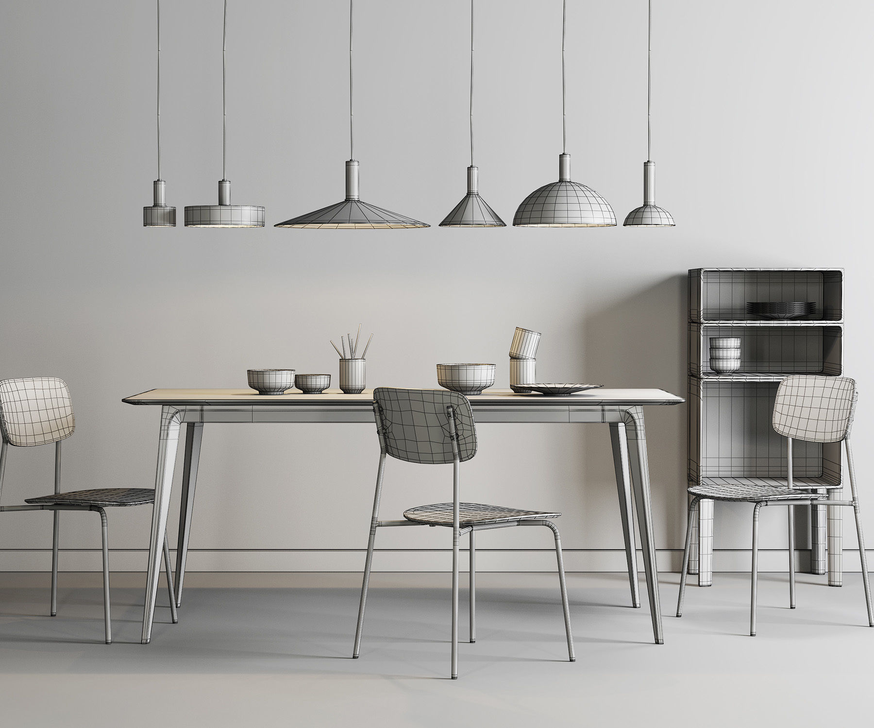 Dining Room Interior  317 3D model_4