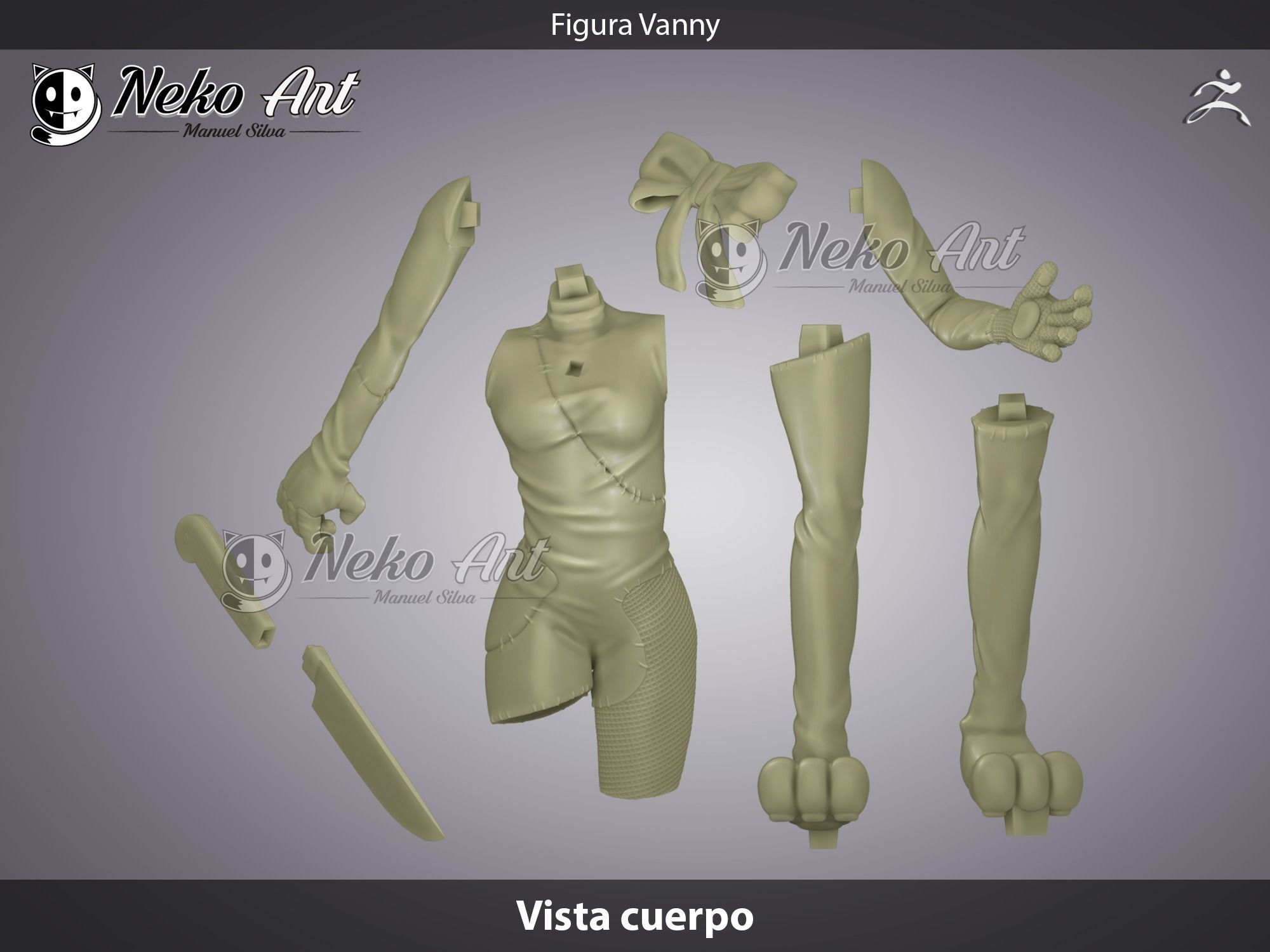Figure Vanny FNAF Security Breach 3D print model_7