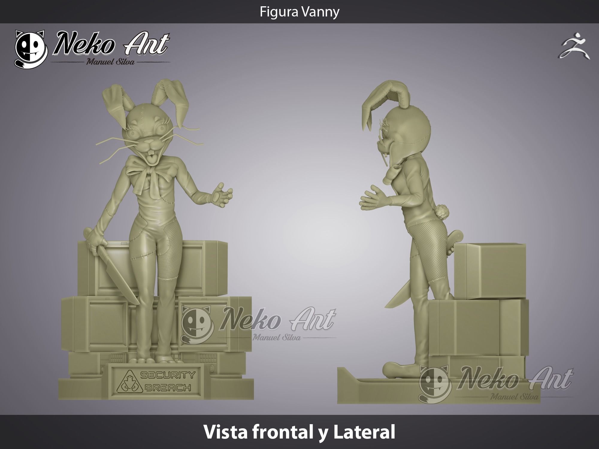 Figure Vanny FNAF Security Breach 3D print model_3
