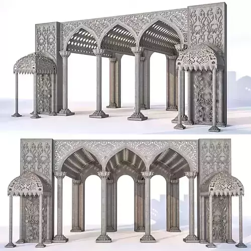 Fragment of a building in Arabic style