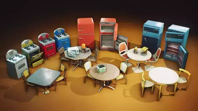 Game ready Furniture Props UE4 Realism