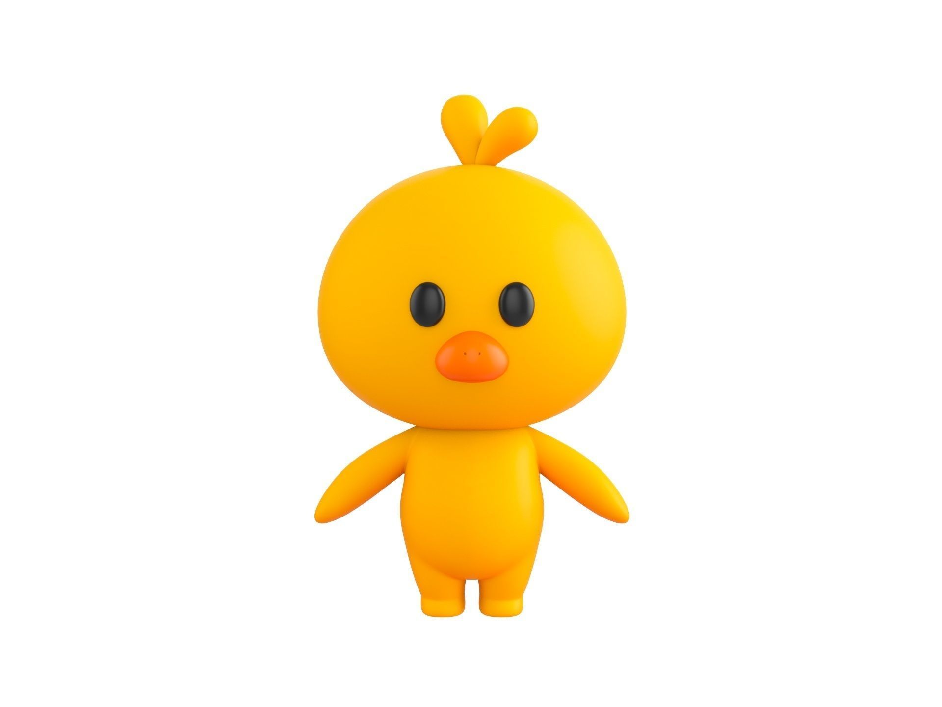 Character011 Chick 3D model_1