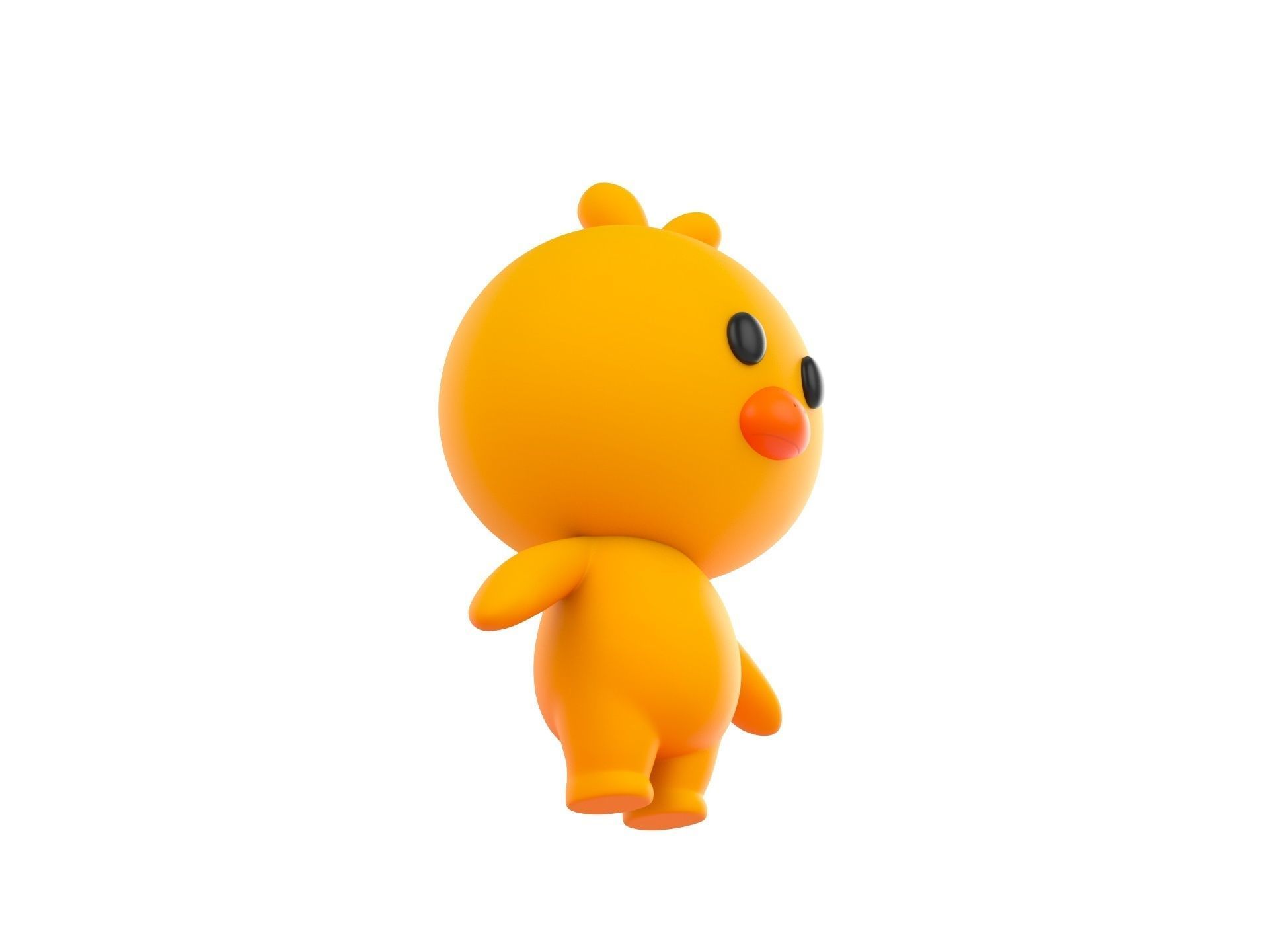 Character011 Chick 3D model_2