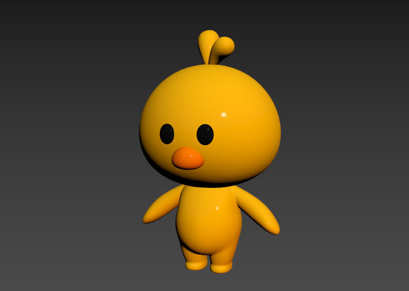 Character011 Chick 3D model_9