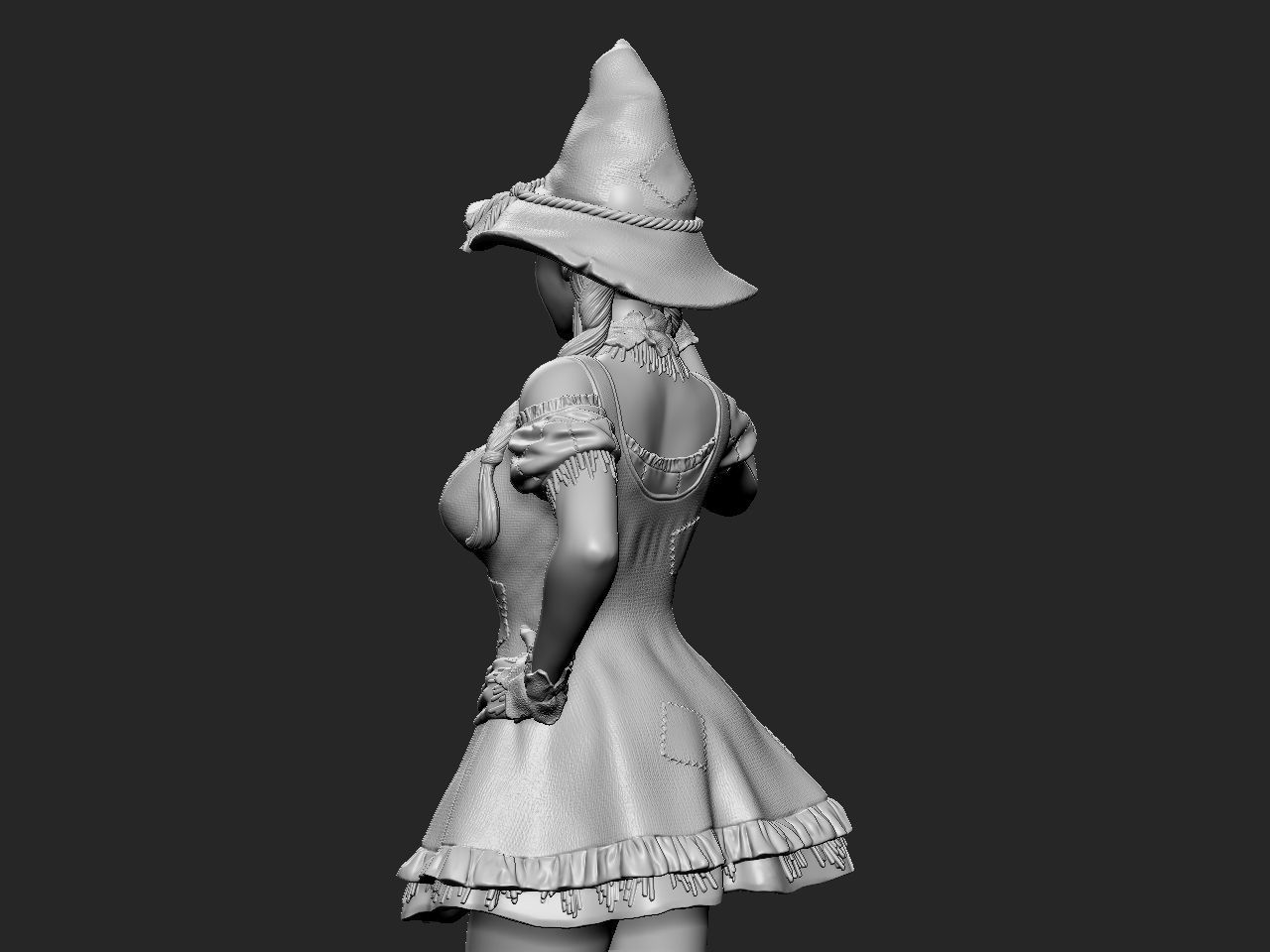 Halloween Girl 3D print model_40