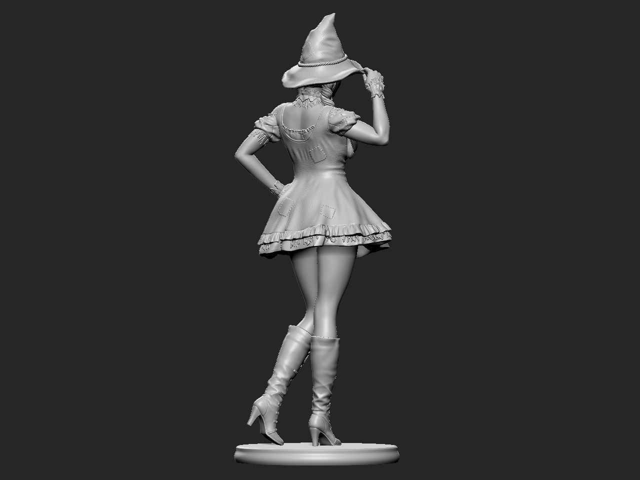Halloween Girl 3D print model_30
