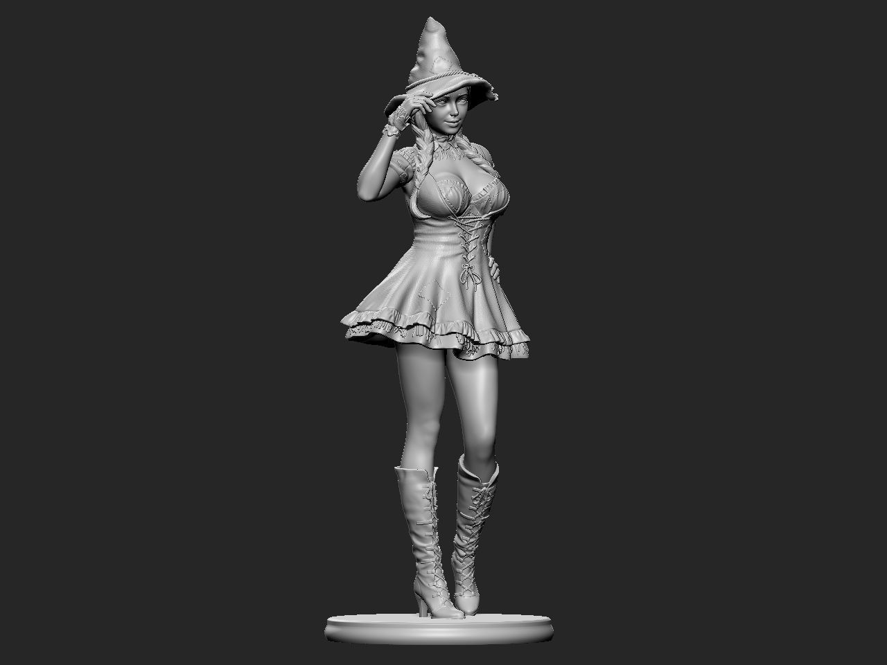 Halloween Girl 3D print model_3