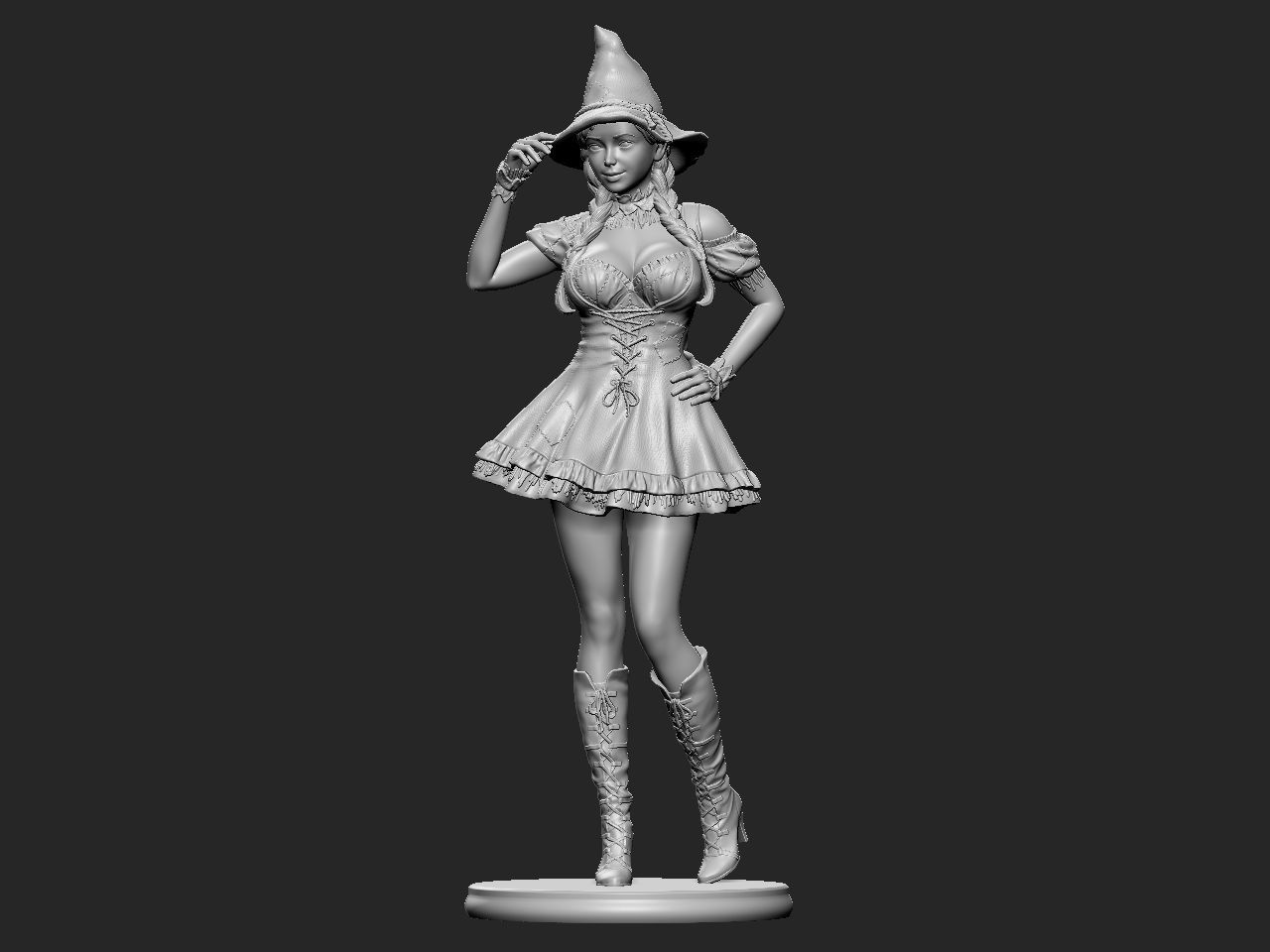 Halloween Girl 3D print model_27