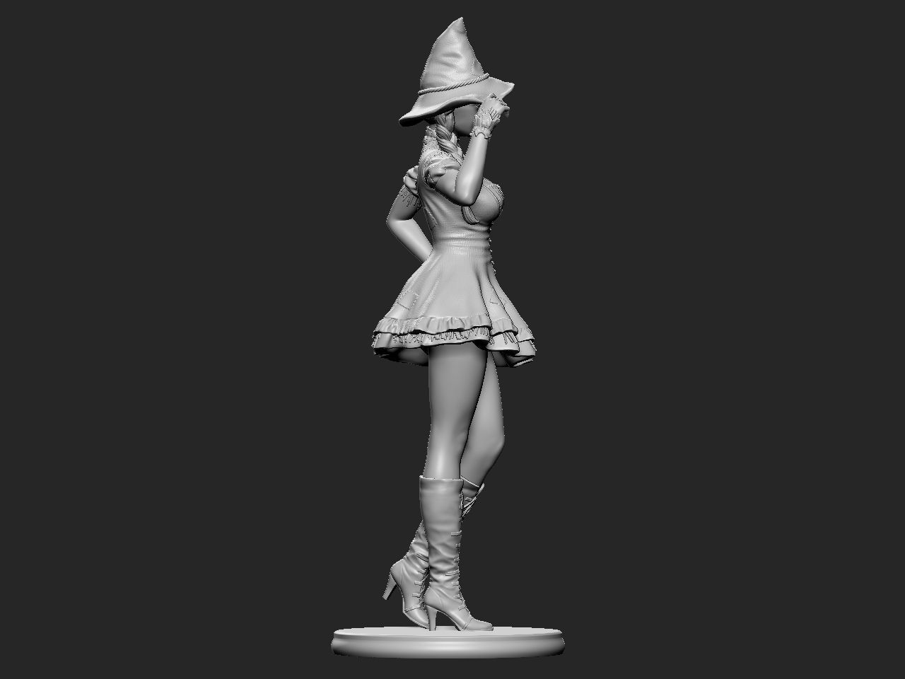 Halloween Girl 3D print model_4