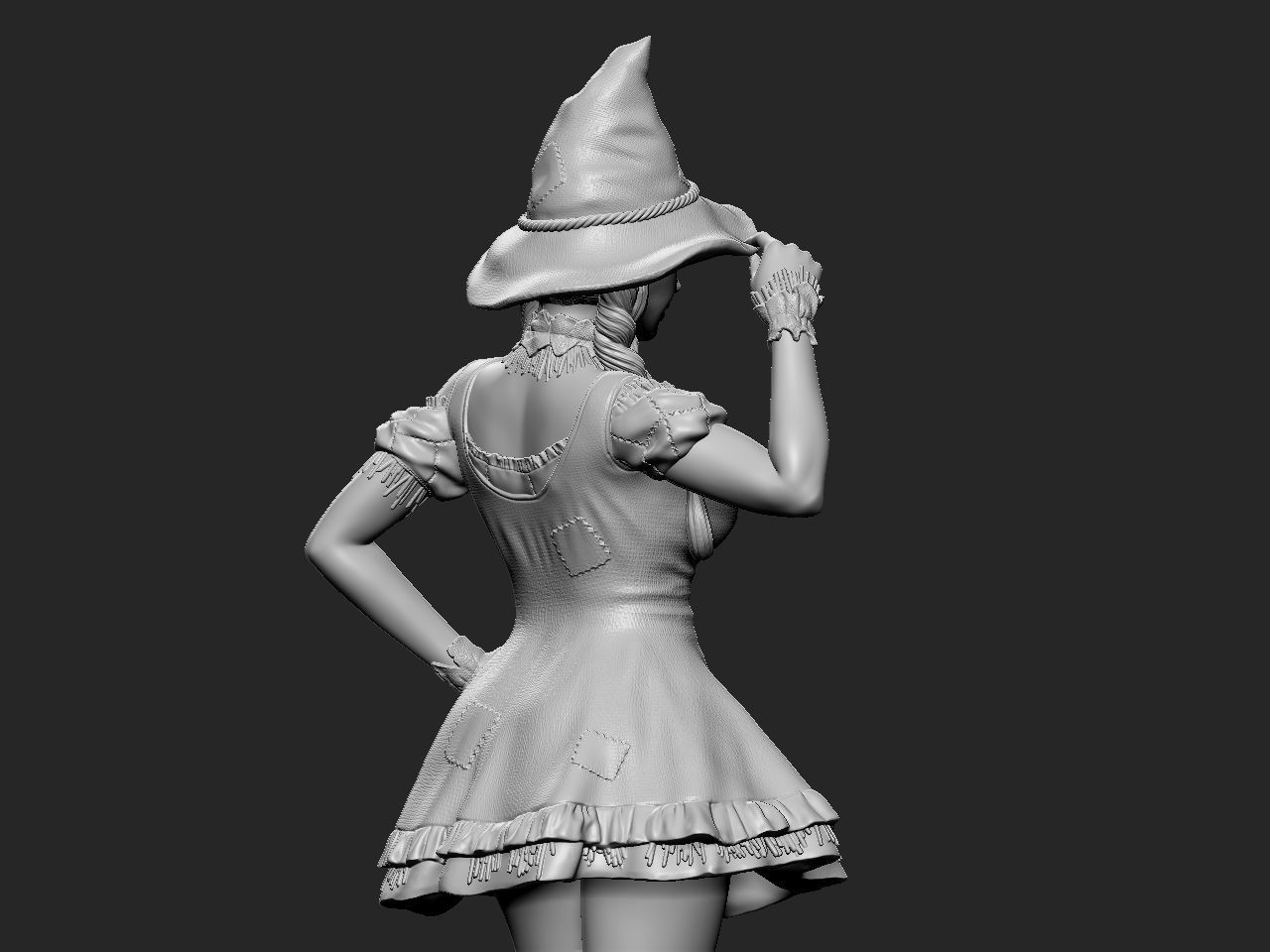 Halloween Girl 3D print model_38