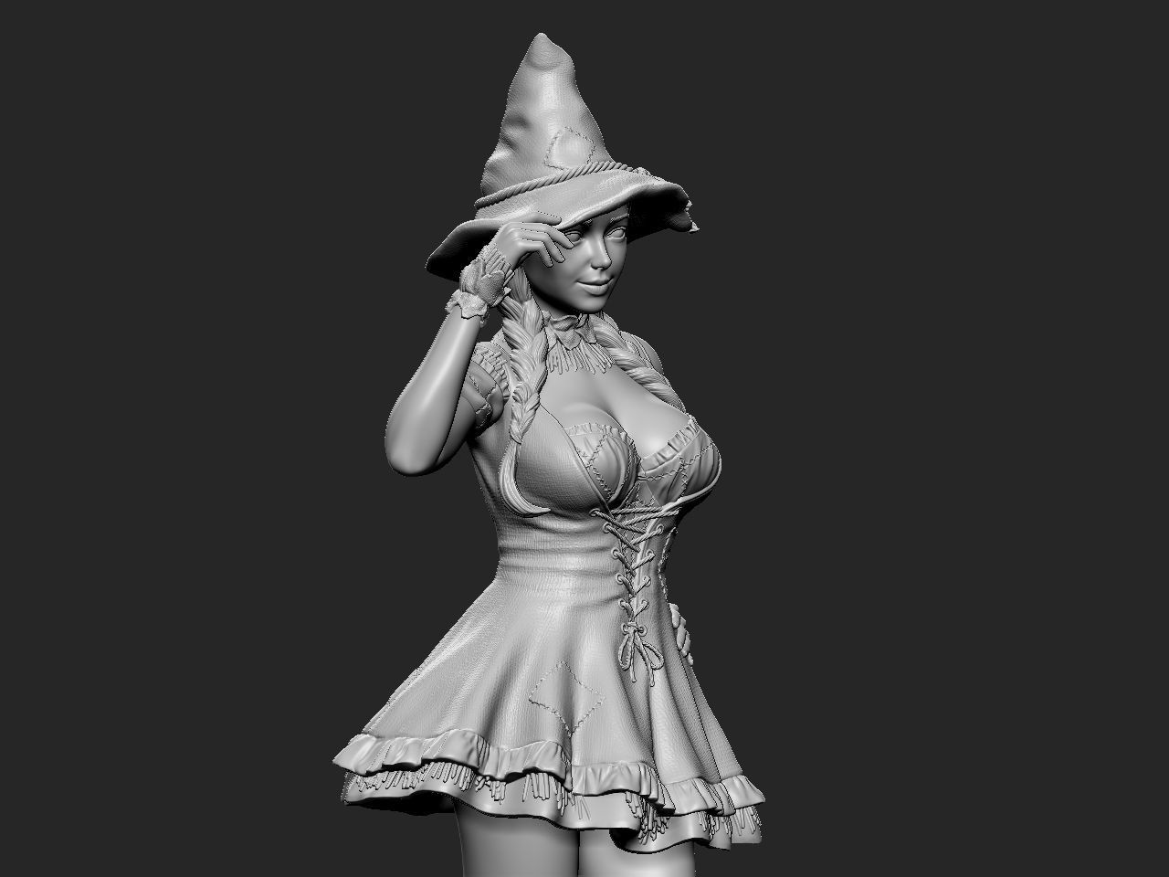 Halloween Girl 3D print model_36