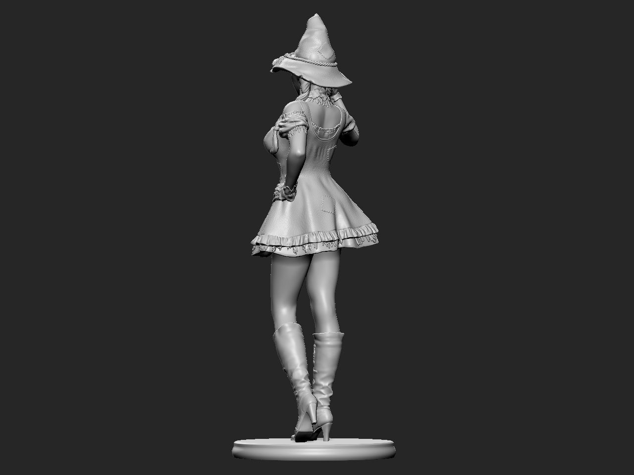 Halloween Girl 3D print model_7