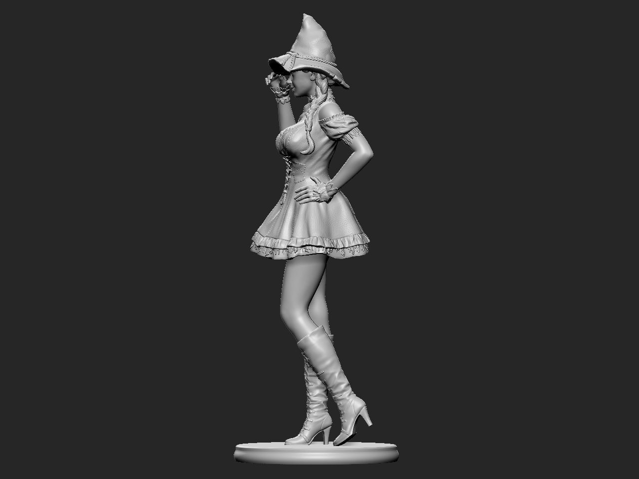 Halloween Girl 3D print model_33