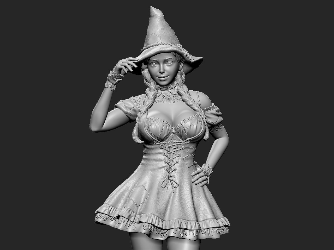 Halloween Girl 3D print model_35