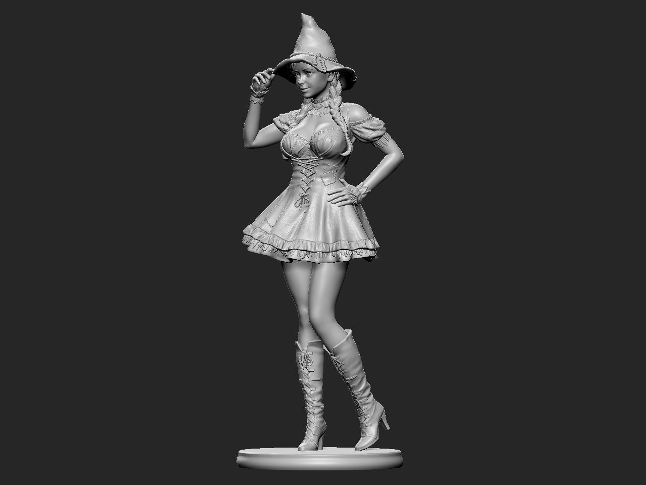 Halloween Girl 3D print model_34