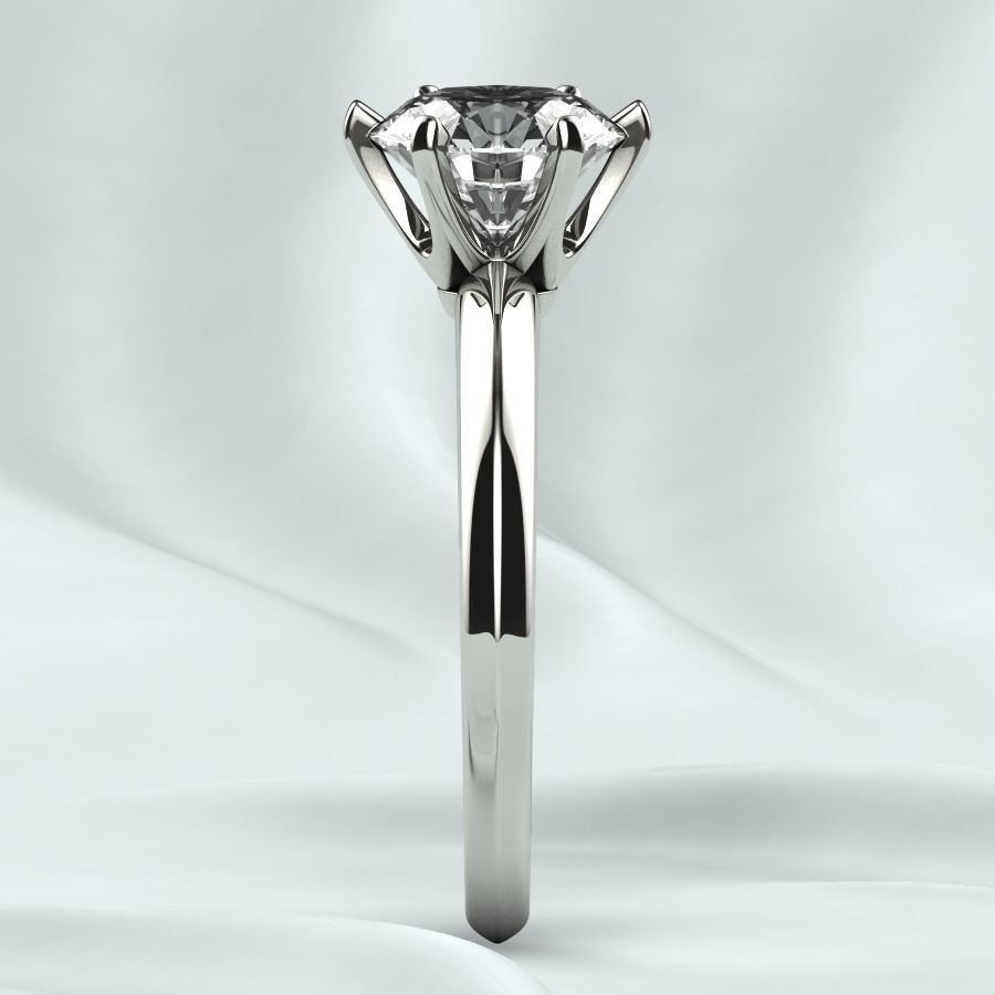 7mm Gemstone Tiffanys Style Gold Ring 3D print model_18