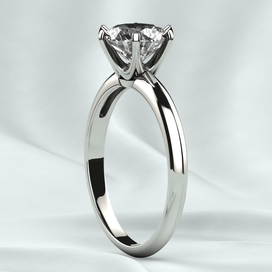 7mm Gemstone Tiffanys Style Gold Ring 3D print model_16