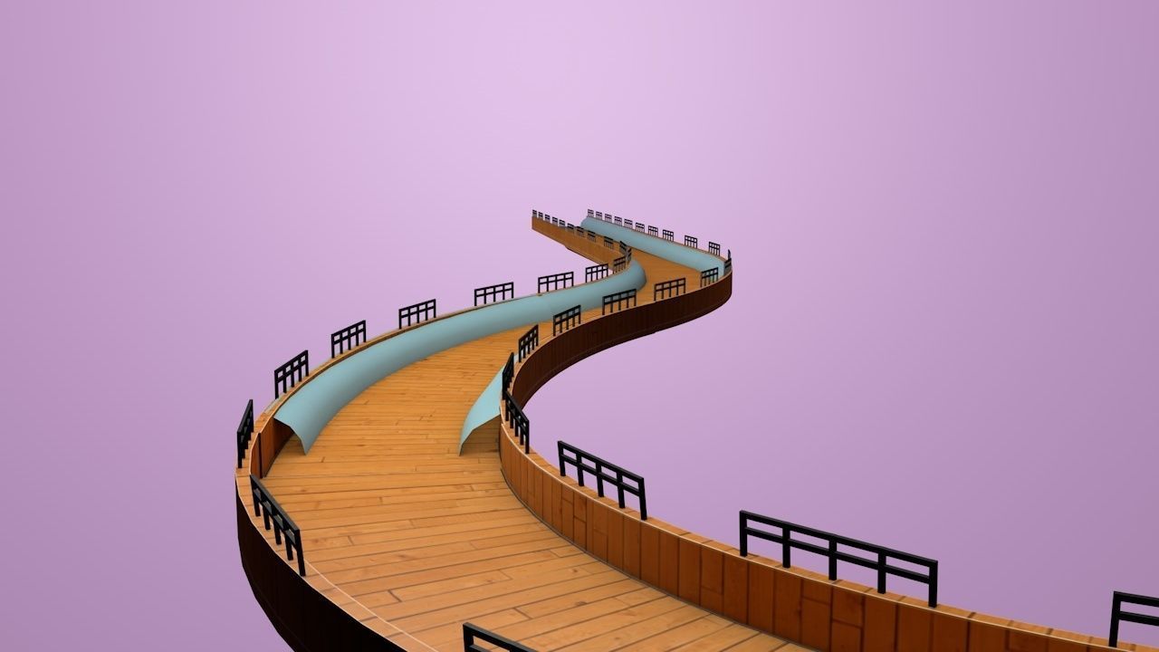 racing car ramp 3D model_3