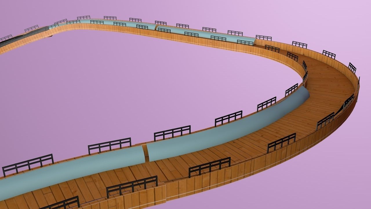 racing car ramp 3D model_2